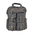 Italy Retor Noble Collection Gray Color Genuine Leather Backpack (13"x4.7"x16.5") with Handle Drop and Adjustable Double Shoulder Straps - Sticky add to cart bar