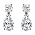 Moissanite 4.75 ctw Drop Earrings in Platinum Over Sterling Silver - Sticky add to cart bar