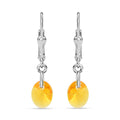 Sunflower Crystal Lever Back Earrings in Sterling Silver - Sticky add to cart bar
