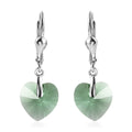 Montana Crystal Lever Back Heart Earrings in Sterling Silver - Sticky add to cart bar