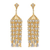 Simulated Diamond Earrings in Yellow Rhodium Over Sterling Silver 0.65 ctw