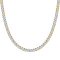 Lustro Stella Finest CZ Tennis Necklace (18 Inches) in 14K YG Over Sterling Silver 2.25 ctw - Sticky add to cart bar