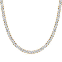 Lustro Stella Finest CZ Tennis Necklace (18 Inches) in 14K YG Over Sterling Silver 2.25 ctw