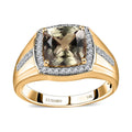 Luxoro 14K Yellow Gold AAA Turkizite and G-H I2 Diamond Men's Ring (Size 10.0) 6 Grams 4.00 ctw - Sticky add to cart bar
