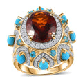 GP Santa Ana Madeira Citrine, Multi Gemstone Ring in Vermeil YG Over Sterling Silver (Size 10.0) 6.70 ctw - Sticky add to cart bar