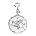 Moissanite Charm in Platinum Over Sterling Silver 0.06 ctw - Sticky add to cart bar