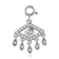 Moissanite Charm in Platinum Over Sterling Silver  0.50 ctw - Sticky add to cart bar