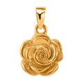 24K Yellow Gold Electroform Rose Pendant 2.50 Grams - Sticky add to cart bar