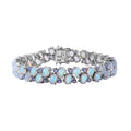 TLV Premium Ethiopian Welo Opal, Tanzanite Bracelet in Platinum Over Sterling Silver (6.50 In) 15.40 ctw - Sticky add to cart bar