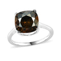 Bronze Shade Crystal Solitaire Ring in Sterling Silver (Size 6.0) - Sticky add to cart bar