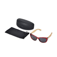 UV400 Signature Sunglasses with Bamboo Temples and Case