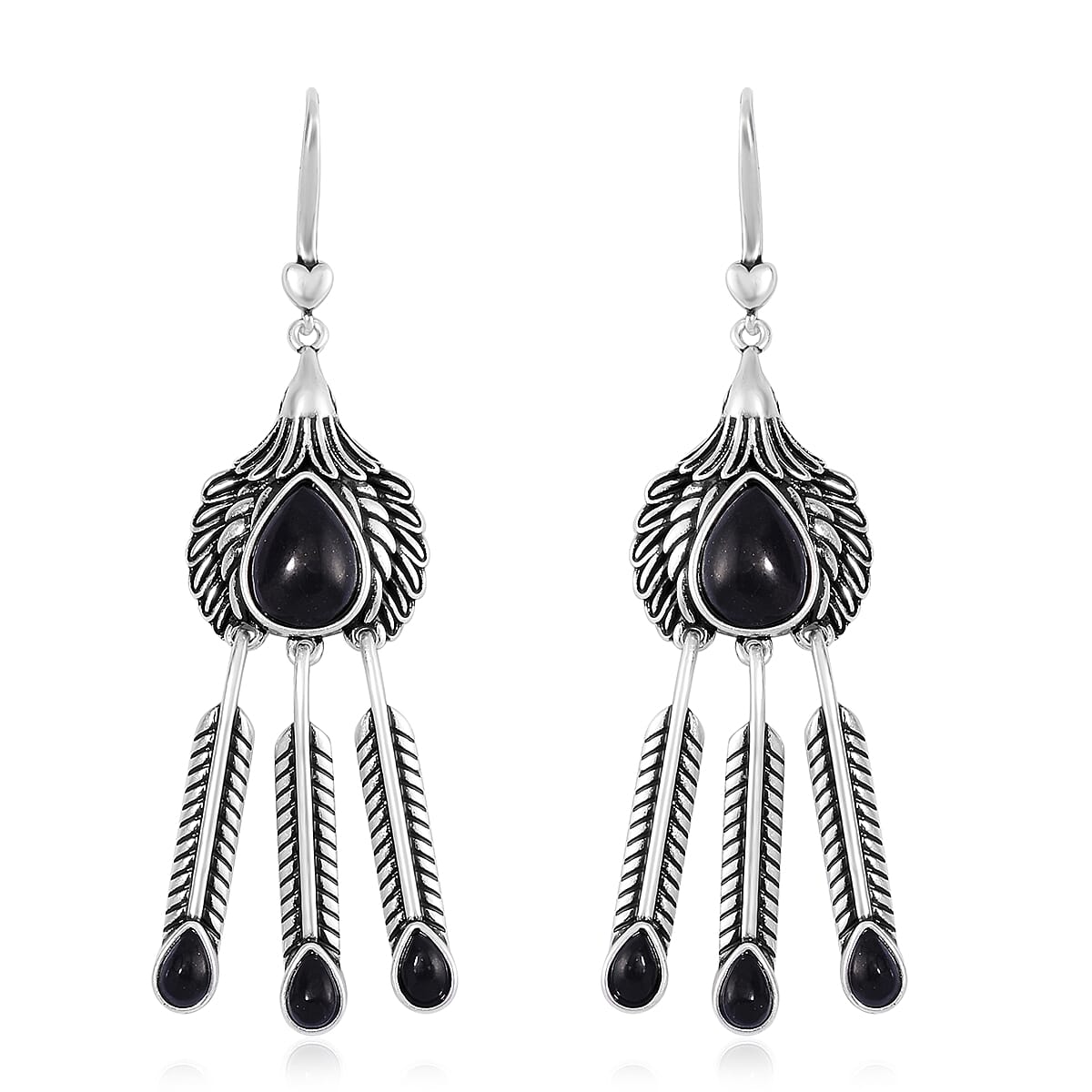 Shungite Eagle Earrings in ION Plated Copper 20.00 ctw