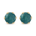 Luxoro 10K Yellow Gold Premium Grandidierite Solitaire Stud Earrings 1.80 ctw - Sticky add to cart bar