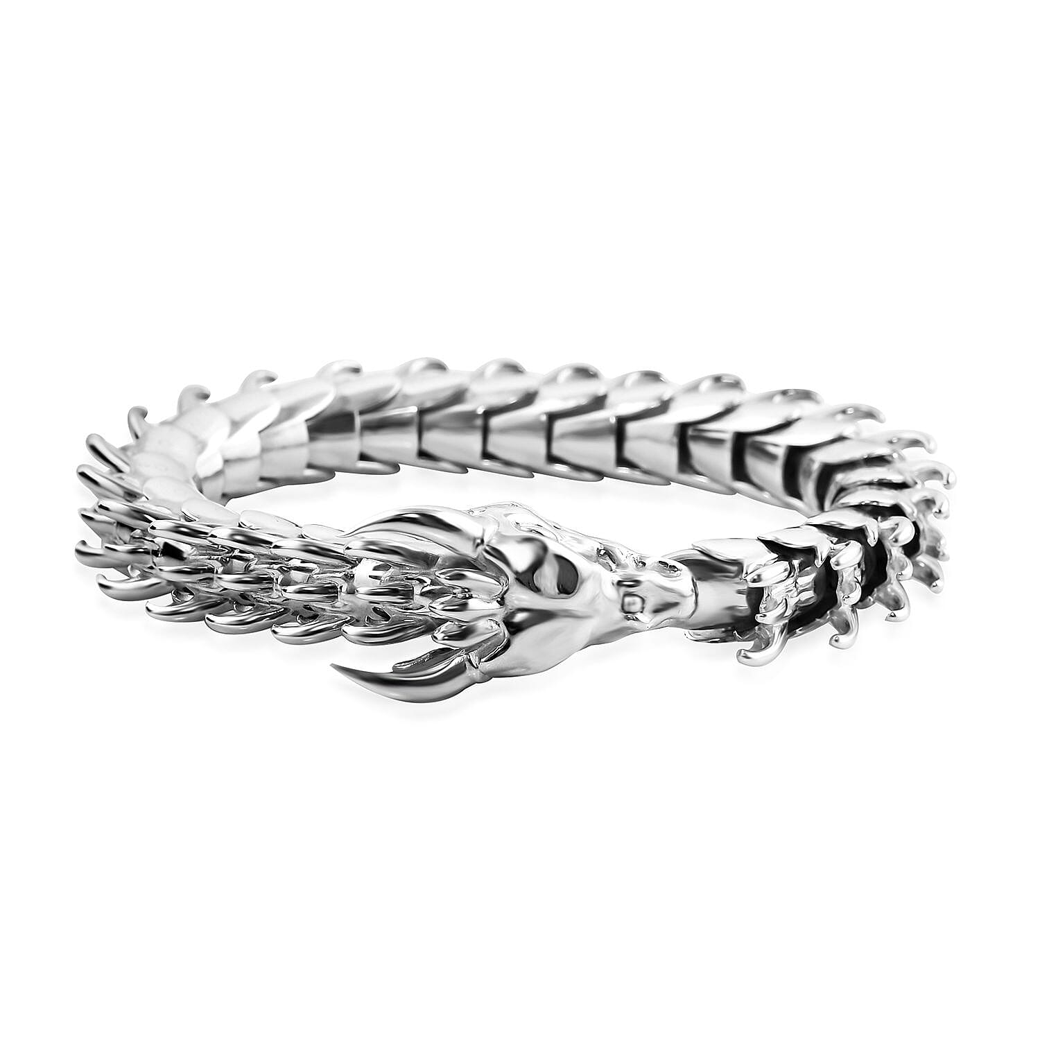 Bali Legacy Sterling Silver Dragon Bracelet (6.50 In) 59 Grams