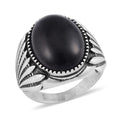 Shungite Solitaire Ring in Copper (Size 6.0) 20.00 ctw - Sticky add to cart bar