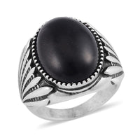 Shungite Solitaire Ring in Copper (Size 6.0) 20.00 ctw