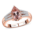 One Time Only Luxoro 10K Rose Gold Premium Pink Morganite, Diamond Ring (Size 7.0) 1.75 ctw - Sticky add to cart bar
