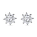 Moissanite (Rnd 5mm) Halo Stud Earrings in Platinum Over Sterling Silver 1.85 ctw - Sticky add to cart bar