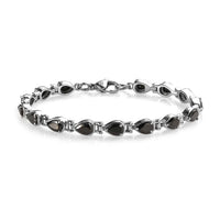 Elite Shungite Bracelet in Stainless Steel (6.50 In) 3.85 ctw