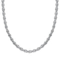 Moissanite Tennis Necklace 18 Inches in Platinum Over Sterling Silver 28.75 ctw - Sticky add to cart bar