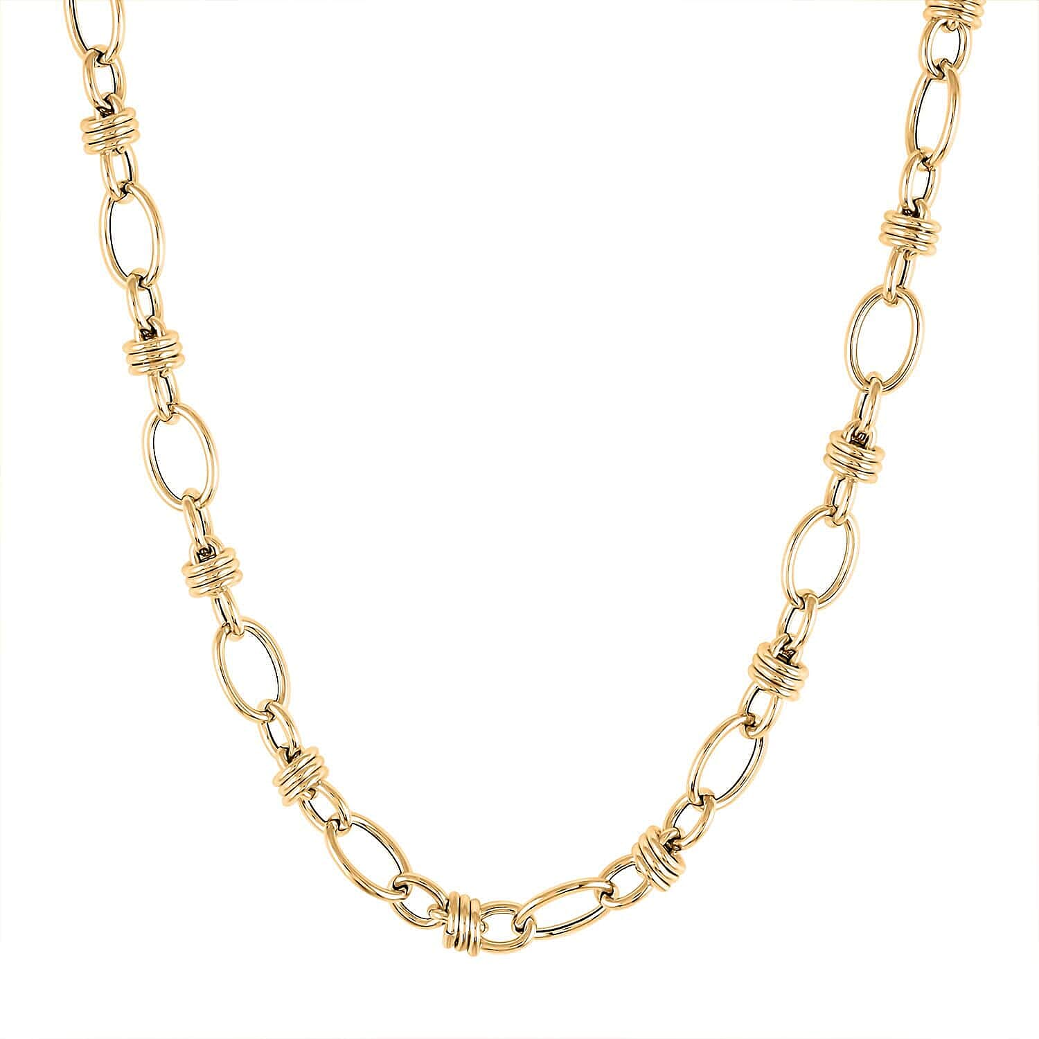 Italian 10K Yellow Gold 8.3mm Rolling Rolo Necklace 18-20 Inches 8.8 Grams
