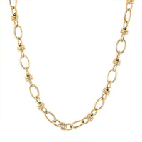 Italian 10K Yellow Gold 8.3mm Rolling Rolo Necklace 18-20 Inches 8.8 Grams