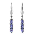 Tanzanite Lever Back Earrings in Platinum Over Sterling Silver 1.10 ctw - Sticky add to cart bar