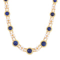 Black Obsidian and White Shell Pearl Choker Necklace 18-20 Inches in Goldtone 59.00 ctw - Sticky add to cart bar