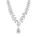 Moissanite Necklace 18 Inches in Platinum Over Sterling Silver 142.50 ctw - Sticky add to cart bar