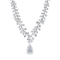 Moissanite Necklace 18 Inches in Platinum Over Sterling Silver 142.50 ctw