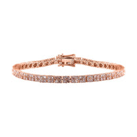 Luxoro Natural Pink Diamond I3 2.00 ctw Linking Bracelet in 10K Rose Gold (7.25 In) 11.10 Grams