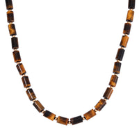 One Time Only Yellow Tigers Eye Necklace (18-20 Inches) in Goldtone 204.00 ctw