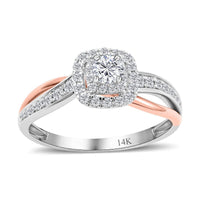 14K Yellow and White Gold SI2 Diamond Ring 0.35 ctw
