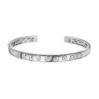 Moissanite Cuff 1.24 ctw Bracelet in Platinum Over Sterling Silver (7.50 In)