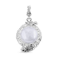 One Time Only Bali Legacy Natural Jade Dragon Pendant in Sterling Silver 15.50 ctw - Sticky add to cart bar