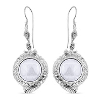 One Time Only Bali Legacy Natural Jade Dragon Earrings in Sterling Silver 25.00 ctw