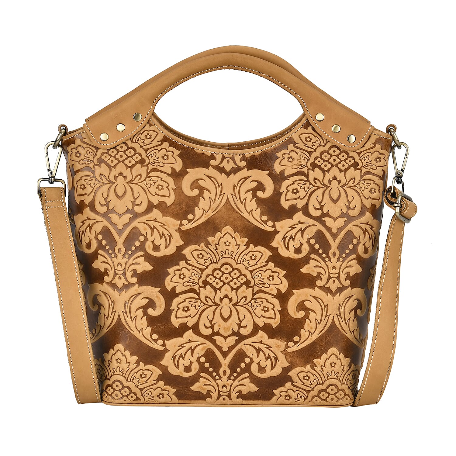 Italy Retor Noble Collection Yellow Color Genuine Leather Crossbody Bag (10.6"x4.9"x11.4") With Handle Drop and Shoulder Strap