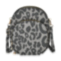 Coffee Leopard Faux Leather Crossbody Cell Phone Bag (7.9"x6.7"x2.8") with Long Strap