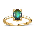 Canadian Ammolite Ring in Vermeil YG Over Sterling Silver (Size 10.0) - Sticky add to cart bar