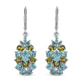 Betroka Blue Apatite and Multi Gemstone 5.15 ctw Lever Back Earrings in Platinum Over Sterling Silver - Sticky add to cart bar