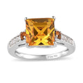 Tanzanite Color Crystal Ring in Platinum Over Sterling Silver 3.60 ctw - Sticky add to cart bar