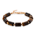 Yellow Tigers Eye Barrel Bracelet in Goldtone (7-9In) 93.65 ctw - Sticky add to cart bar