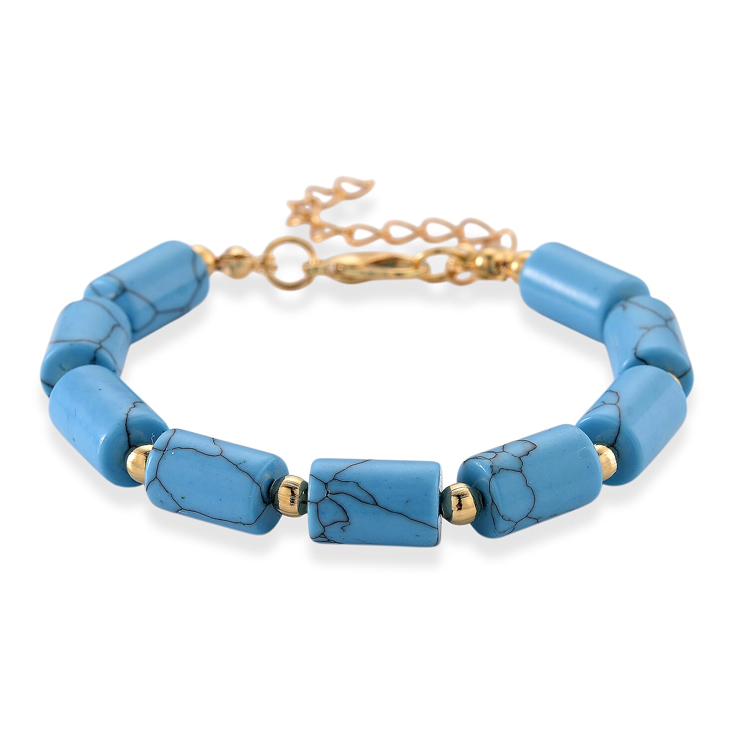 Yellow Tigers Eye Barrel Bracelet in Goldtone (7-9In) 93.65 ctw