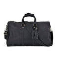 Black Genuine Leather Travel Bag (19.7"x8.7"x11.4") with Detachable Shoulder Strap - Sticky add to cart bar