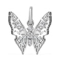 Moissanite Butterfly Charm in Platinum Over Sterling Silver 0.30 ctw - Sticky add to cart bar