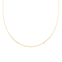 24K Yellow Gold Cable Link Chain Necklace 3 Grams