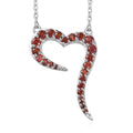 Mozambique Garnet Necklace 18 Inches in Platinum Over Sterling Silver 1.80 ctw - Sticky add to cart bar