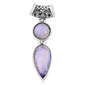 Bali Legacy Premium Rainbow Moonstone Pendant without Chain in Sterling Silver 11.25 ctw - Sticky add to cart bar