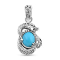 Bali Legacy Sleeping Beauty Turquoise 1.90 ctw Dragon Pendant in Sterling Silver - Sticky add to cart bar