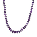 African Amethyst 191.00 ctw Beaded Necklace in Rhodium Over Sterling Silver (20 Inches) - Sticky add to cart bar